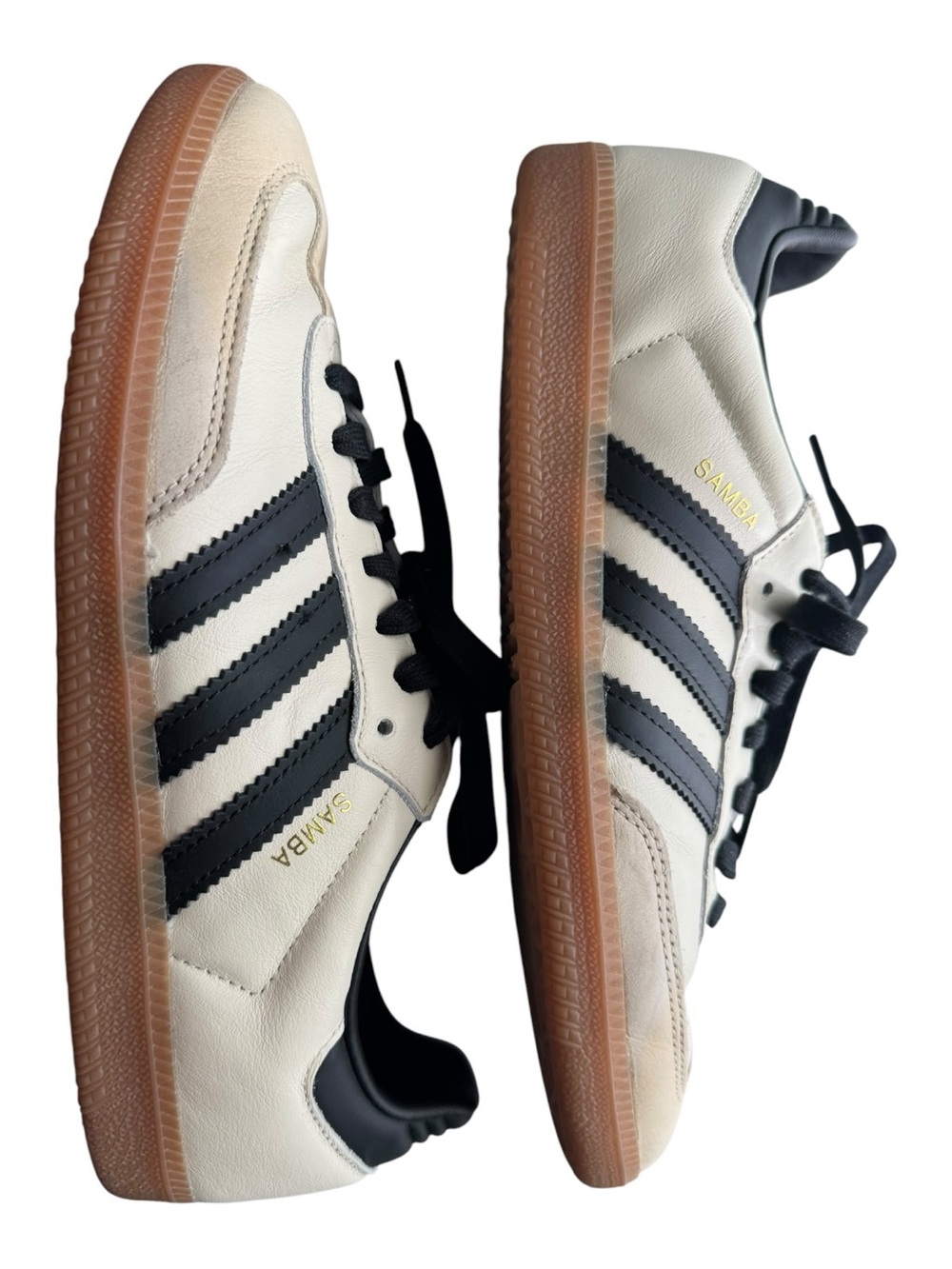 Adidas Samba OG Cream Black Gum Leather Sneakers Unisex US Men’s 10 Women’s 11